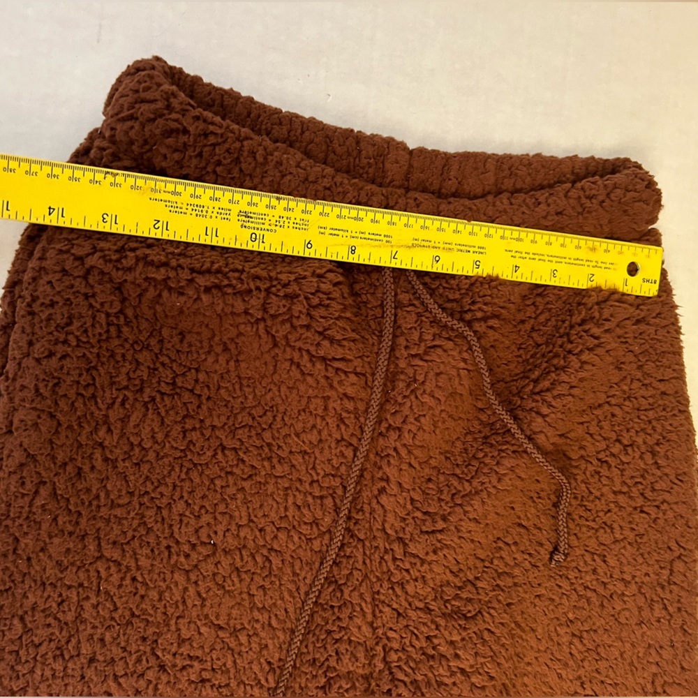 Self Esteem Faux Sherpa Juniors Warm Brown Joggers Super Soft Sz-XS. Z12 - Picture 8 of 10